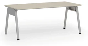 Kancelársky stôl PRIMO GAMMA, 1800 x 900 mm, sivá podnož, breza