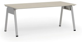 Kancelársky stôl PRIMO GAMMA, 1800 x 900 mm, sivá podnož, breza