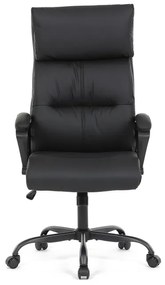 Autronic BONTEC Kancelárske kreslo, hojdací mechanizmus, čierna ekokoža, KA-Y346 BK Farba: Modrá