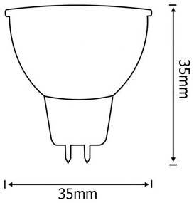 LED žiarovka MR11 2,5W = 20W 220lm 3000K Warm 120° 12V LUMILED