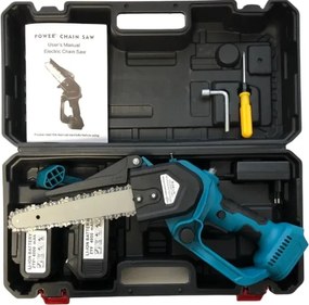 Akumulátorová 8" ručná mini pílka NAKIDA HT-6602-2 s olejovým mazaním + 2x batéria + 2x reťaz + kufo