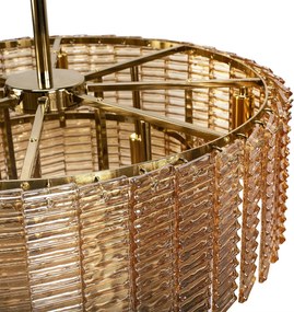 Toolight Toolight, závesné stropné svietidlo 8xE14, APP1677-8CP, zlatá-hnedá, OSW-09312