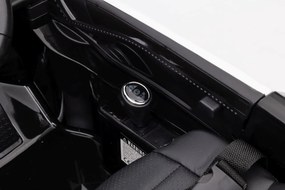 Ramiz Audi R8 Polícia na batérie pre deti + diaľkové ovládanie + EVA + pomalý štart + MP3 LED