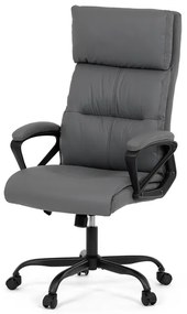 Autronic BONTEC Kancelárske kreslo, hojdací mechanizmus, čierna ekokoža, KA-Y346 BK Farba: Šedá