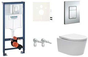 Cenovo zvýhodnený závesný WC set Grohe do ľahkých stien / predstenová montáž + WC SAT Brevis SIKOGRS3W0, 1 ks