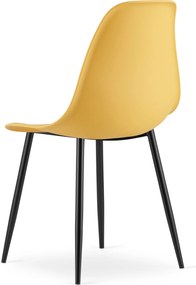 AKCIA Horčicová stolička OSAKA s čiernymi nohami II. akosť