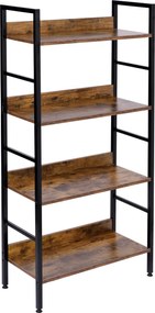 Lofotvý regál VARBERG - kov/drevo