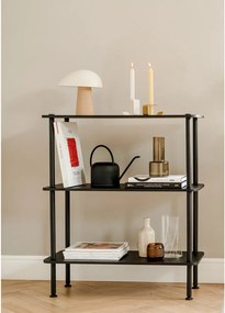 Čierny regál v dekore duba 80x54,5x35 cm Teidi – noo.ma