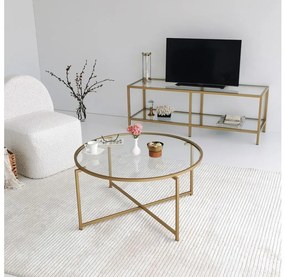 Konferenčný stolík GOLD SUN 40x83 cm zlatá