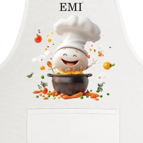 Kuchynská zástera Gusto EMI, biela