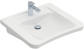 VILLEROY &amp; BOCH ViCare závesné umývadlo s otvorom, bez prepadu, 650 x 550 mm, biela alpská, s povrchom CeramicPlus, 517868R1