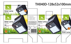 Happy Green Solárna lampa Sensor 20 LED, 4,9 x 12,5 x 9,6 cm