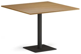 Konferenčný stolík ENZO, 100x100 cm, čierna podnož, buk