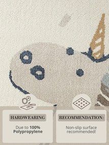 Koberec Hanse Home ADVENTURES UNICORN krémový kruh