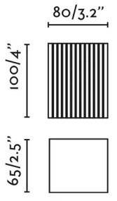 FARO 40537 - Nástenné svietidlo SOLE 1xGU10/8W/230V tehlová vrúbkovaná hranatý