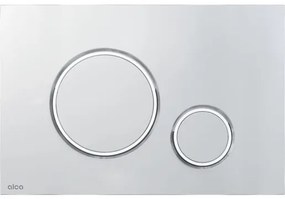 Ovládacie tlačidlo Alca plast chróm mat M772, 1 ks