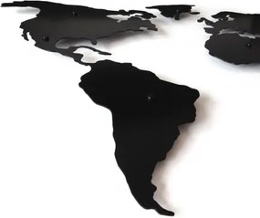 WORLD MAP 3D dekorácia - mapa sveta Čierna