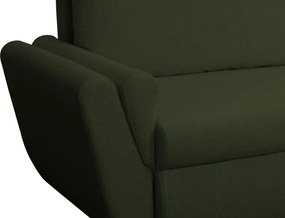 Rohová sedačka Helvetius, tmavo zelená látka