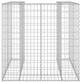 Gabiónová stena na odpadkový kôš, oceľ 110x100x110 cm