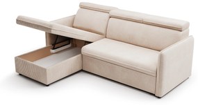 Rozkladacia rohová sedacia súprava Barcelia Mini univerzálna - béžový menčester Anafi 22