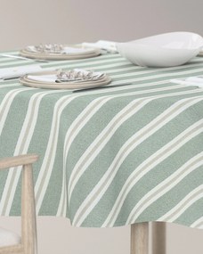 Obrus okrúhly farba produktu zelená látka zapletaná, vzorované