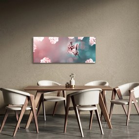 Obraz - Motýľ medzi kvetmi (120x50 cm)