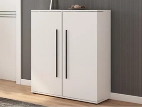 Dvojitý stojan na topánky Smart, biely%