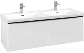 VILLEROY &amp; BOCH Subway 3.0 závesná skrinka pod dvojumývadlo, 2 zásuvky, 1272 x 478 x 429 mm, Brilliant White, C56701VE