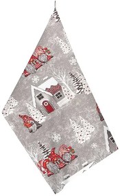 Kuchynská utierka 50x60cm s vianočným motívom škriatok