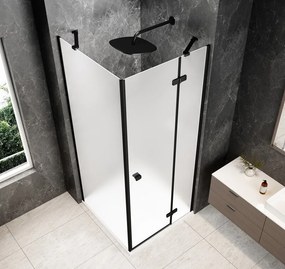 Polysan Polysan, GLOBE BLACK štvorcová sprchová zástena 900x900mm, matné sklo, pravé, GB1090-3315MRB