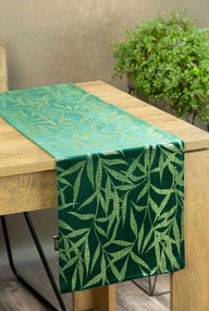 Dekorstudio Elegantný zamatový behúň na stôl BLINK 15 tmavozelený Rozmer behúňa (šírka x dĺžka): 35x180cm
