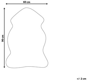 Umelá zajačia kožušina 60 x 90 cm sivá UNDARA Beliani