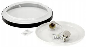 BERGE LED stropné svietidlo 2xE27 IP20 LARI-R BLACK + 2x E27 10W teplá biela sviečka