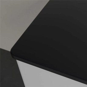 VILLEROY &amp; BOCH Antao umývadlo na skrinku s otvorom, so skrytým prepadom, 1200 x 500 mm, Pure Black, s povrchom CeramicPlus, 4A77LBR7