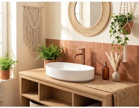 Rea Joana, umývadlo na dosku 655x405x120 mm, biela lesklá, REA-U6371