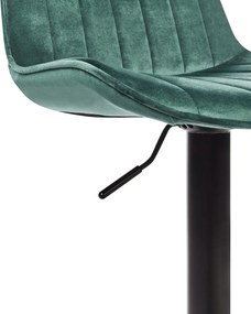 Sada 2 otočných zamatových barových stoličiek smaragdovozelená DUBROVNIK Beliani