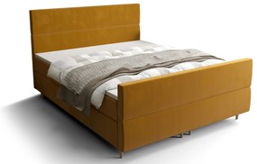 Manželská posteľ Boxspring 180 cm Flu plus (zlatá) (s matracom a úložným priestorom). Akcia -20%. Vlastná spoľahlivá doprava až k Vám domov. 1046595