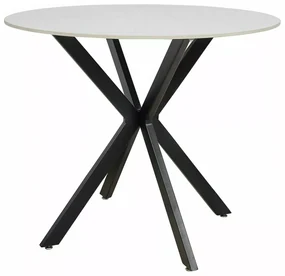 Okrúhly jedálenský stôl 90 cm KAMILO - biely / čierny