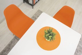 Stolička OSAKA oranžová / prírodné nohy x 4 9401 80 00 00