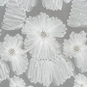 ZÁCLONA NA KRÚŽKOCH EVA MINGE JASMIN2 140X250 CM BIELA