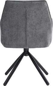 Jedálenská stolička Livela, dymovo šedá štruktúrovaná tkanina