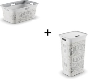 KIS Súprava Kôš na bielizeň Chic Basket Laundry Bag, 45L + Kôš na bielizeň Chic Hamper Laundry bag, 60L