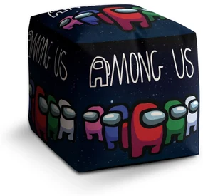 Sablio Taburet Cube AMONG US vo vesmíre: 40x40x40 cm