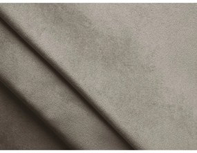 Taupe zamatová čalúnená dvojlôžková posteľ s úložným priestorom s roštom 140x200 cm Hiko – Makamii
