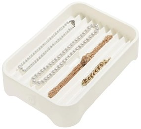 Biely organizér na šperky iDesign Eco Bin, 28,12 x 19,23 cm