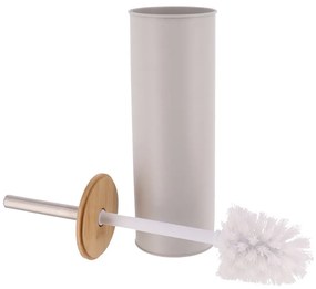 TENDANCE WC kefa Timeless, sivá/s drevenými a chrómovými prvkami