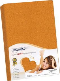 Bellatex Froté prestieradlo Kamilka oranžová, 160 x 200 cm