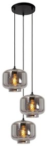 Lucide 46413/13/65 - Luster na lanku MEDINE 3xE27/40W/230V dymová