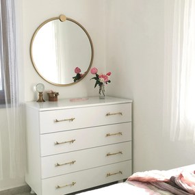 Kulaté nástěnné zrcadlo Lakar 60 cm zlaté