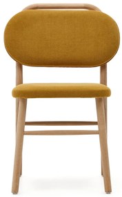 Jedálenská stolička v horčicovej farbe v súprave 2 ks Helda – Kave Home